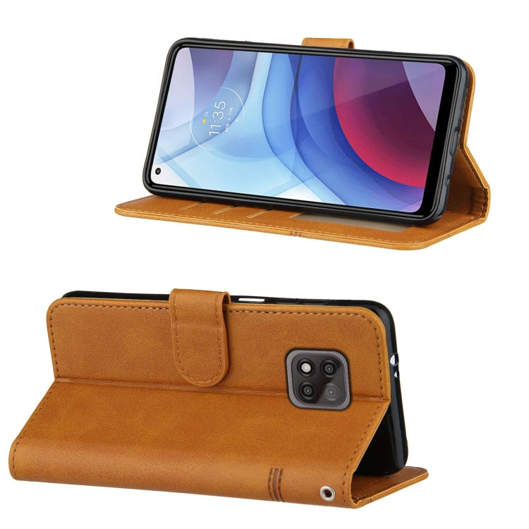 For Motorola Moto G Power 2021 Stitching Calf Texture Buckle Leather Phone Case
