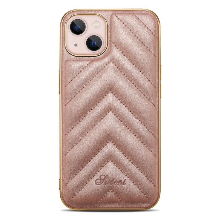 For iPhone 13 D-03 PU Leather + TPU + PC + Electroplated Phone Case