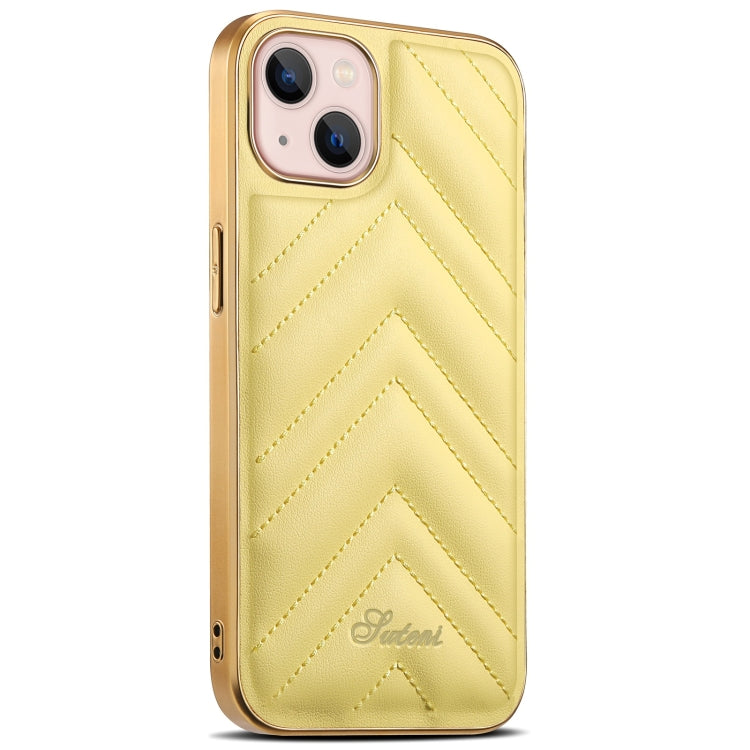 For iPhone 13 D-03 PU Leather + TPU + PC + Electroplated Phone Case