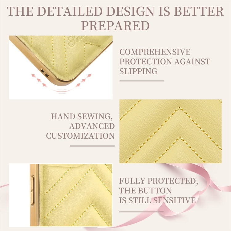 For iPhone 13 D-03 PU Leather + TPU + PC + Electroplated Phone Case