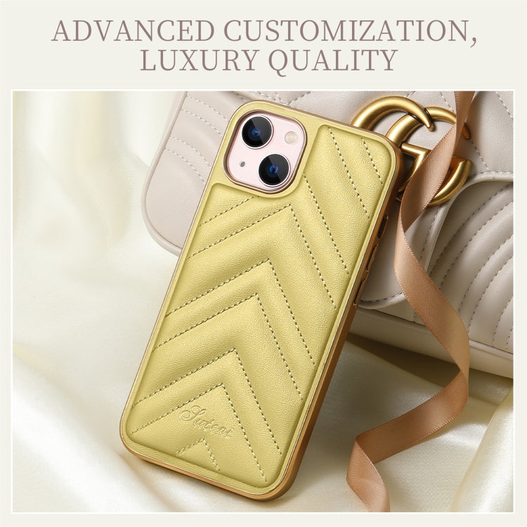 For iPhone 13 D-03 PU Leather + TPU + PC + Electroplated Phone Case