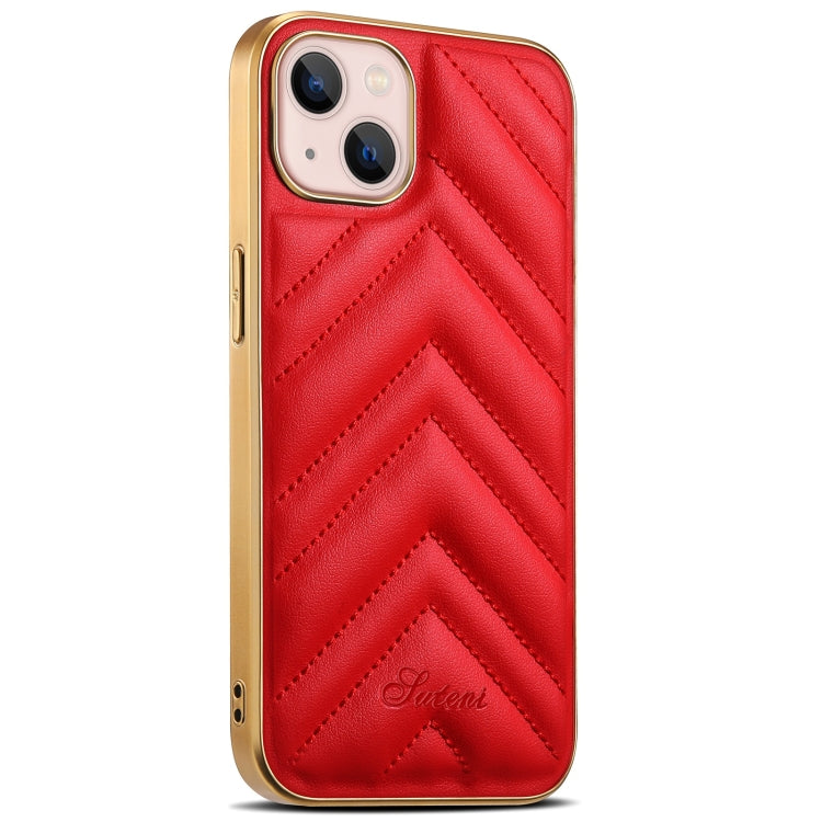 For iPhone 13 Pro D-03 PU Leather + TPU + PC + Electroplated Phone Case