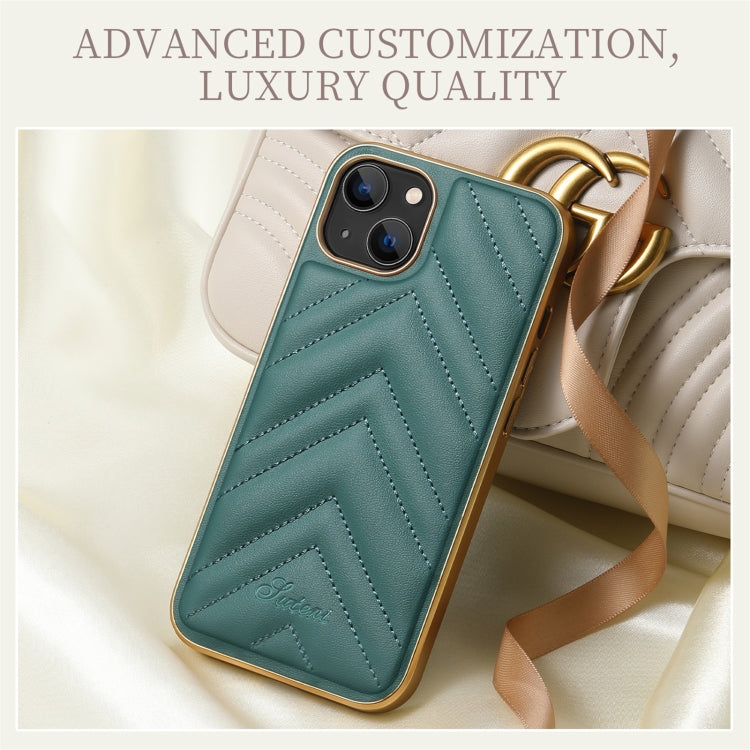 For iPhone 13 Pro D-03 PU Leather + TPU + PC + Electroplated Phone Case