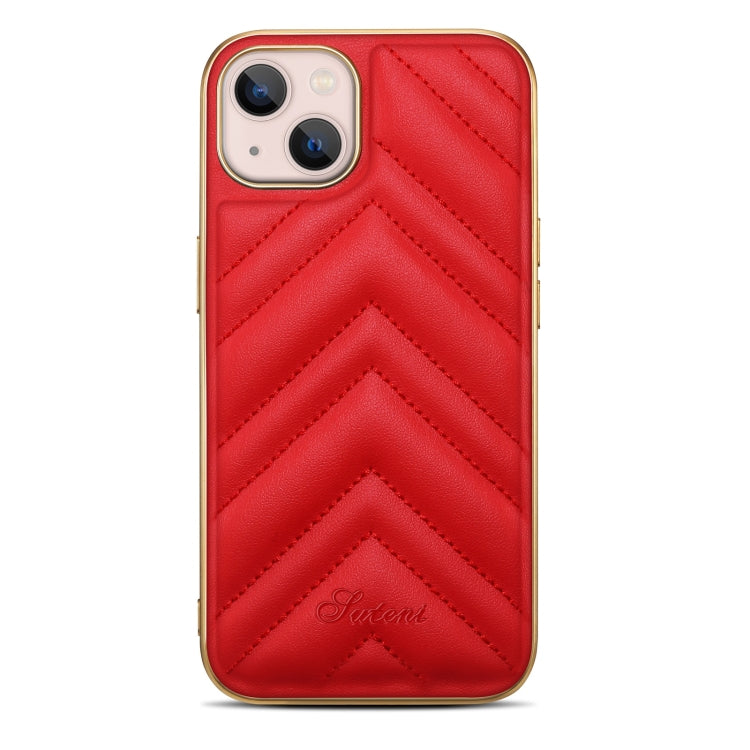 For iPhone 13 Pro Max D-03 PU Leather + TPU + PC + Electroplated Phone Case