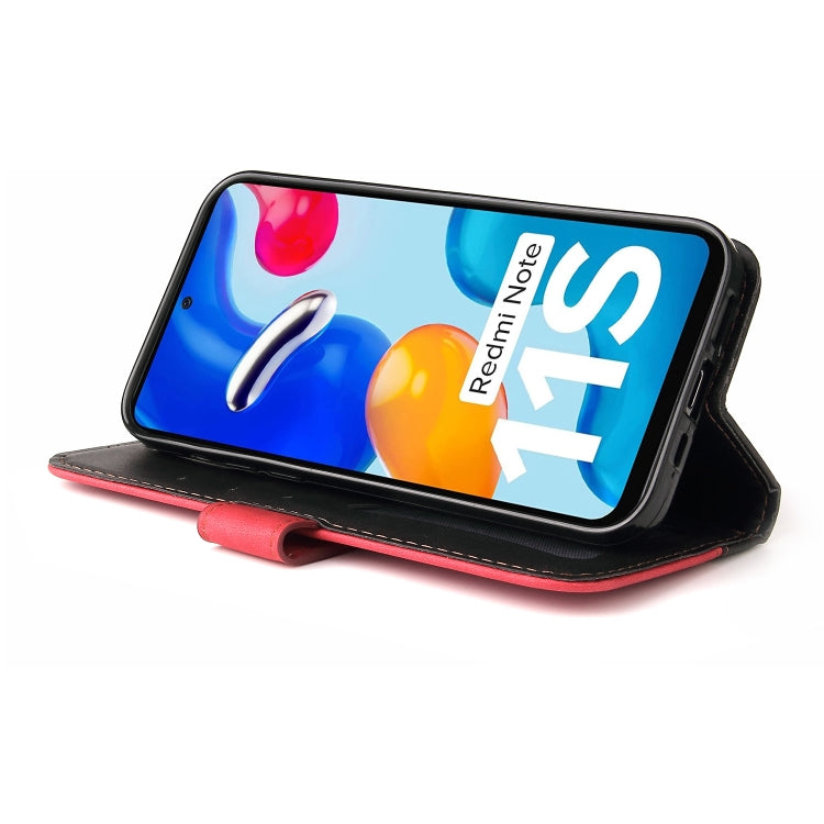 For Xiaomi Redmi Note 11 4G International/11S 4G International Stitching-Color PU Leather Phone Case