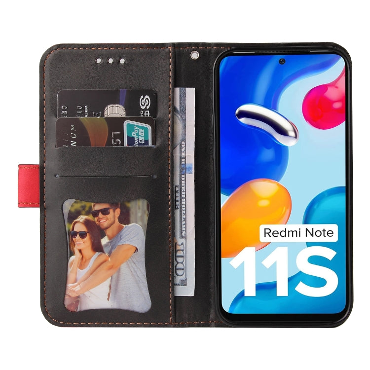 For Xiaomi Redmi Note 11 4G International/11S 4G International Stitching-Color PU Leather Phone Case