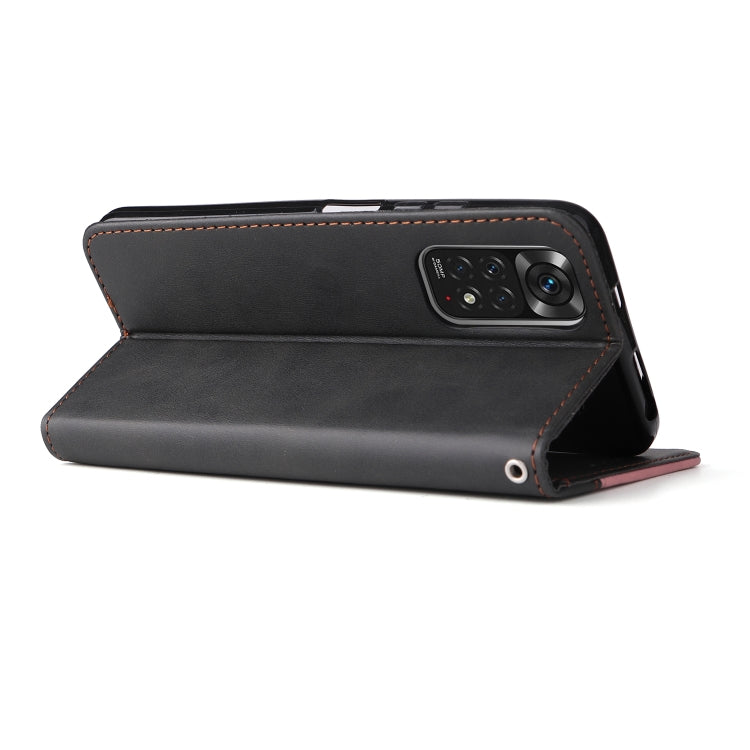 For Xiaomi Redmi Note 11 4G International/11S 4G International Stitching-Color PU Leather Phone Case