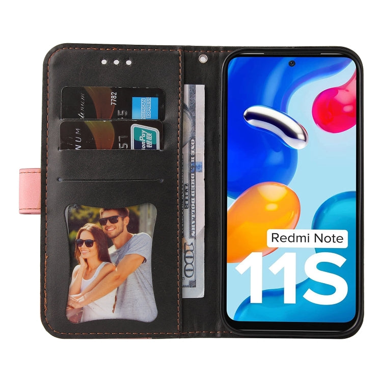 For Xiaomi Redmi Note 11 4G International/11S 4G International Stitching-Color PU Leather Phone Case