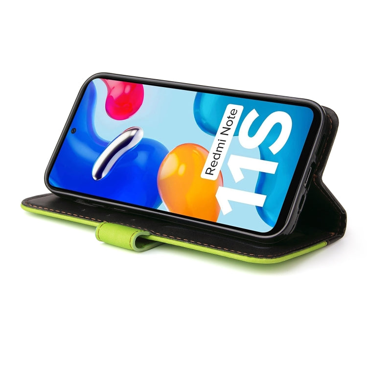 For Xiaomi Redmi Note 11 4G International/11S 4G International Stitching-Color PU Leather Phone Case
