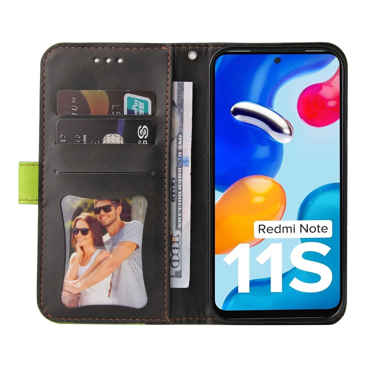 For Xiaomi Redmi Note 11 4G International/11S 4G International Stitching-Color PU Leather Phone Case