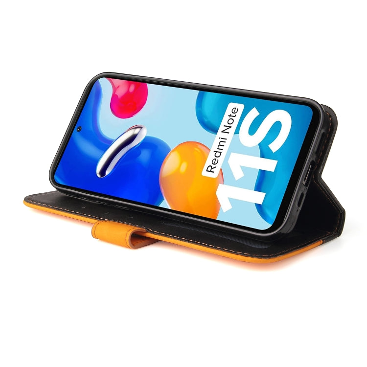 For Xiaomi Redmi Note 11 4G International/11S 4G International Stitching-Color PU Leather Phone Case