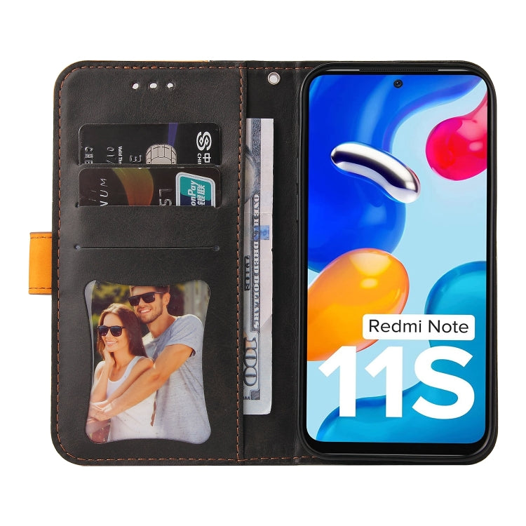 For Xiaomi Redmi Note 11 4G International/11S 4G International Stitching-Color PU Leather Phone Case