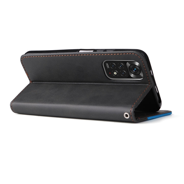 For Xiaomi Redmi Note 11 4G International/11S 4G International Stitching-Color PU Leather Phone Case