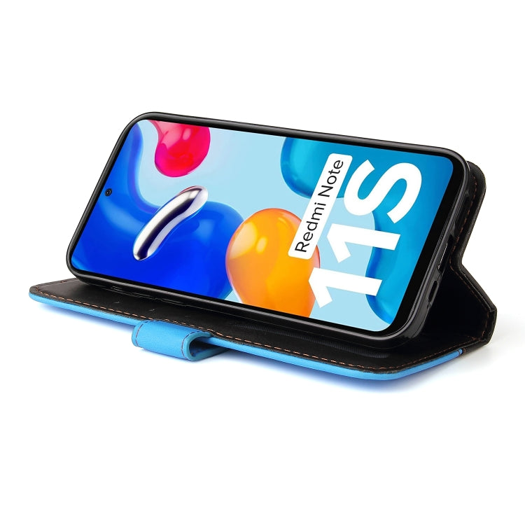 For Xiaomi Redmi Note 11 4G International/11S 4G International Stitching-Color PU Leather Phone Case