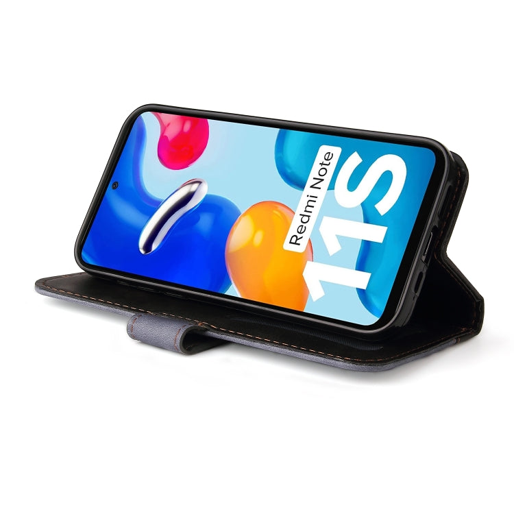 For Xiaomi Redmi Note 11 4G International/11S 4G International Stitching-Color PU Leather Phone Case