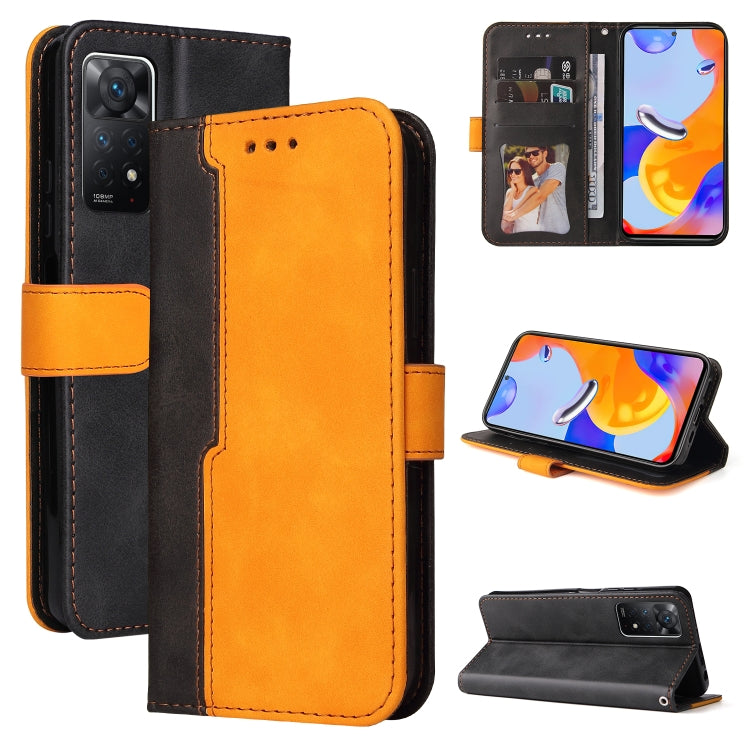 For Xiaomi Redmi Note 11 Pro 4G&5G International /11E Pro 5G CN Version Stitching-Color PU Leather Phone Case