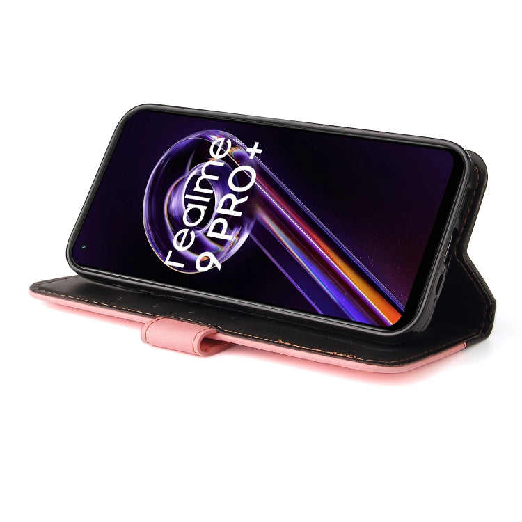 For OPPO Realme 9 Pro+ Stitching-Color PU Leather Phone Case