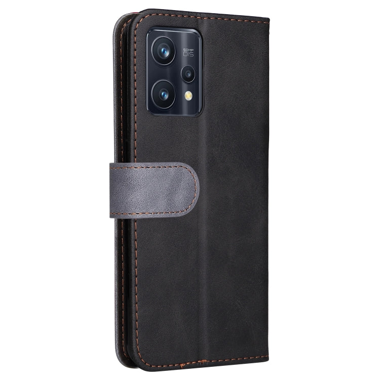 For OPPO Realme 9 Pro+ Stitching-Color PU Leather Phone Case