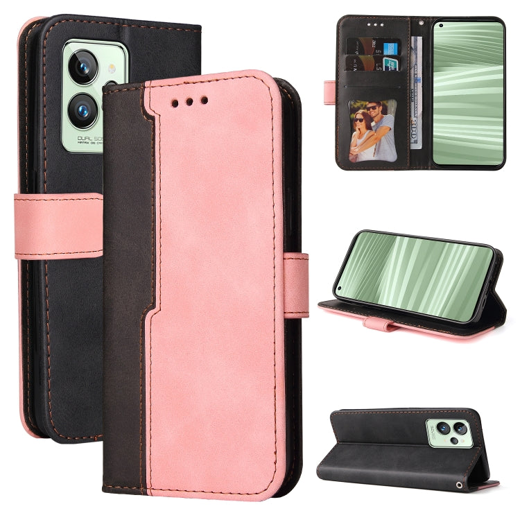 For OPPO Realme GT2 Pro Stitching-Color PU Leather Phone Case
