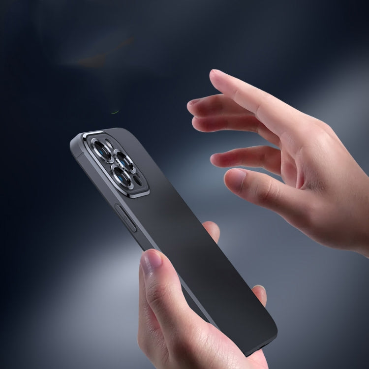 For iPhone 13 Pro Metal Lens Liquid Silicone Phone Case