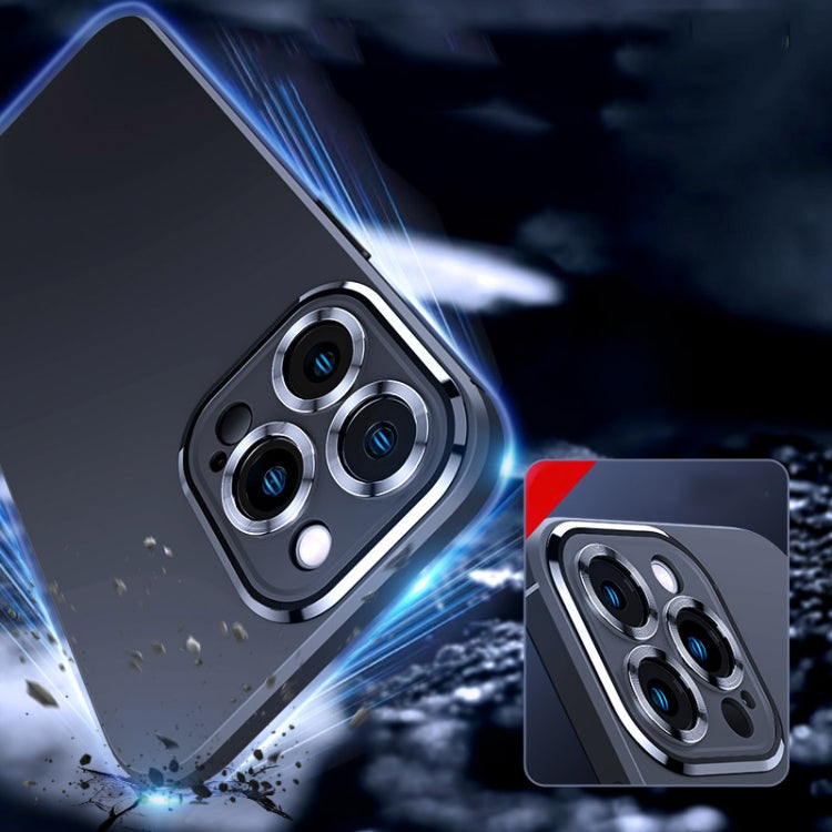 For iPhone 13 Pro Max Metal Lens Liquid Silicone Phone Case