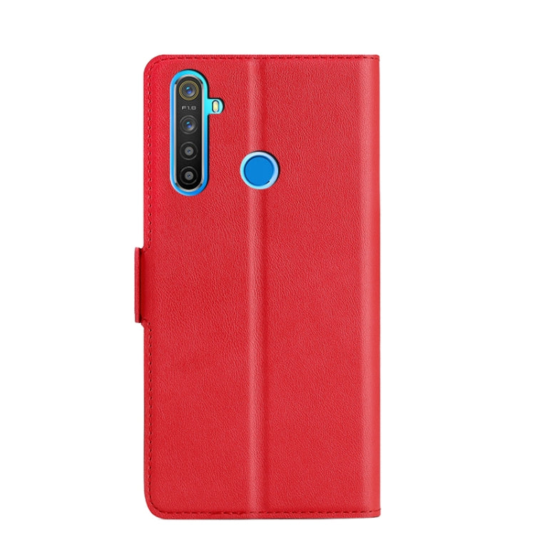 For OPPO Realme 5 Ultra-thin Voltage Side Buckle PU + TPU Leather Phone Case