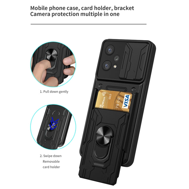 For OPPO Realme 9 Pro Sliding Camshield Card Phone Case