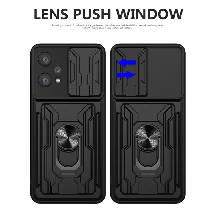 For OPPO Realme 9 Pro Sliding Camshield Card Phone Case