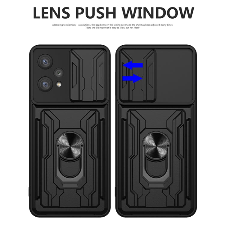 For OPPO Realme 9 Pro+ Sliding Camshield Card Phone Case