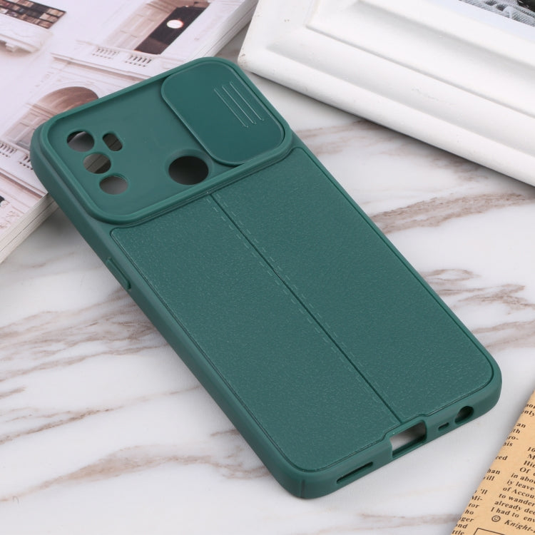 For OPPO A53 2020/ A32 5G / A33 2020 / A53s Litchi Texture Sliding Camshield TPU Phone Case