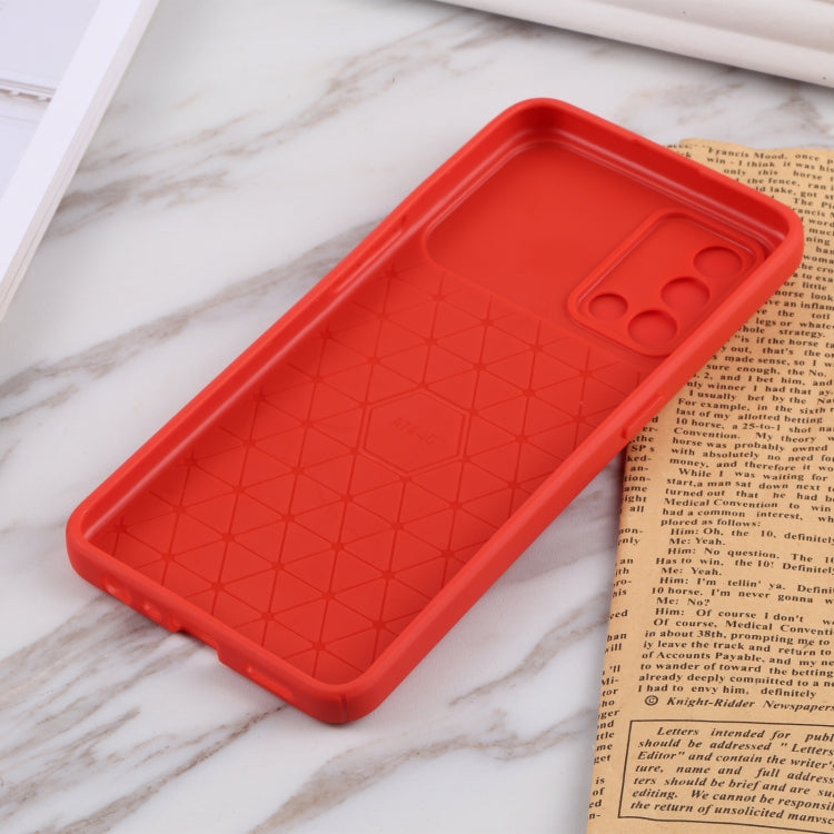 For OPPO A74 4G / F19 Litchi Texture Sliding Camshield TPU Phone Case