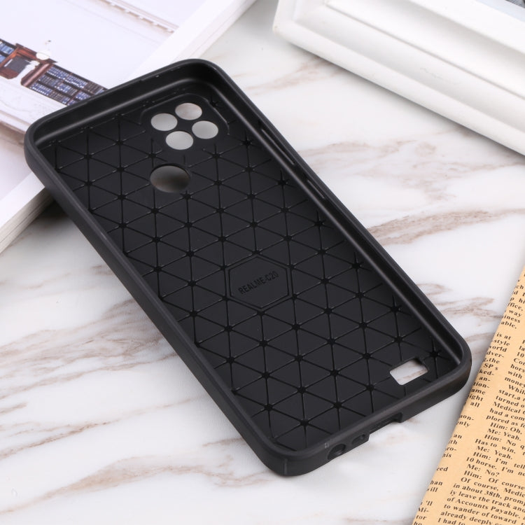 For OPPO Realme C21 Litchi Texture Sliding Camshield TPU Phone Case