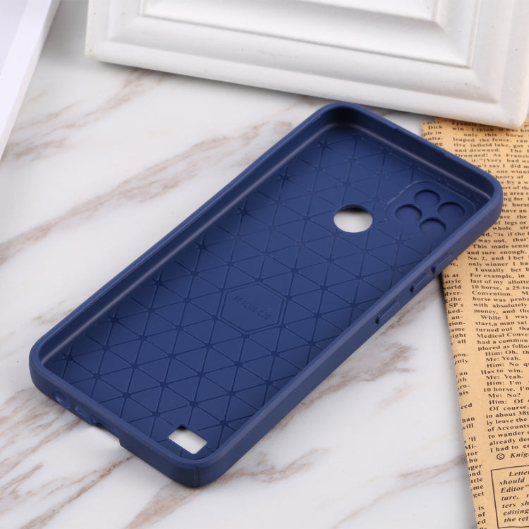For OPPO Realme C21 Litchi Texture Sliding Camshield TPU Phone Case