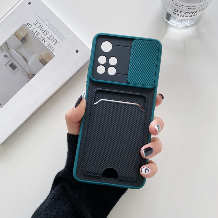 For Xiaomi Redmi Note 11 4G Foreign Version Sliding Camshield Card TPU + PC Case