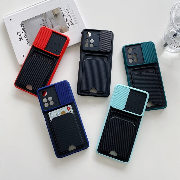 For Xiaomi Redmi Note 11 4G Foreign Version Sliding Camshield Card TPU + PC Case