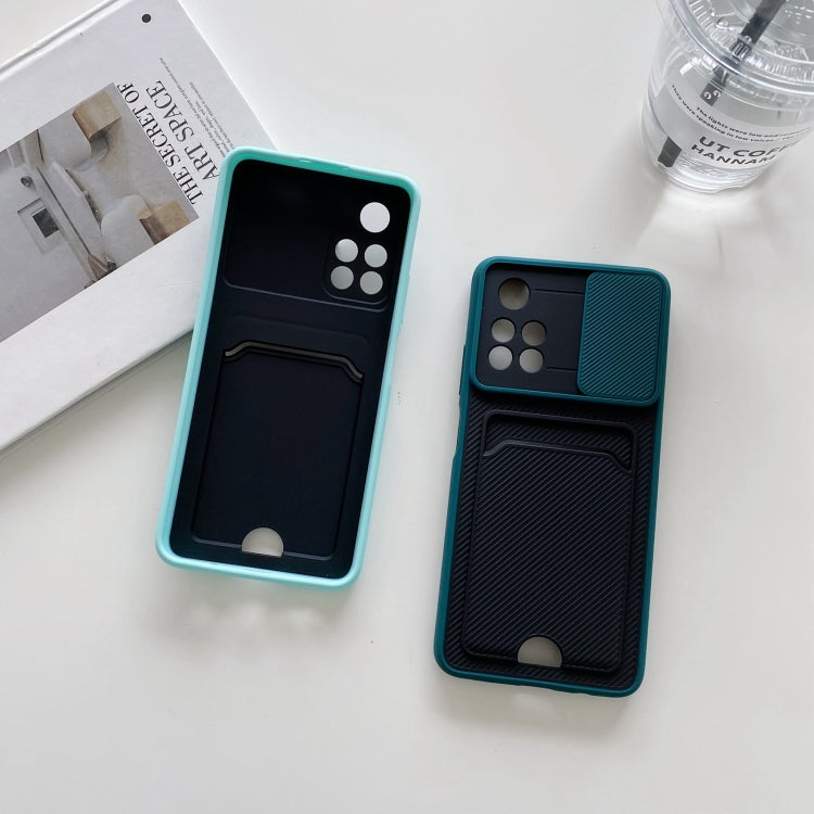 For Xiaomi Redmi Note 11 4G Foreign Version Sliding Camshield Card TPU + PC Case