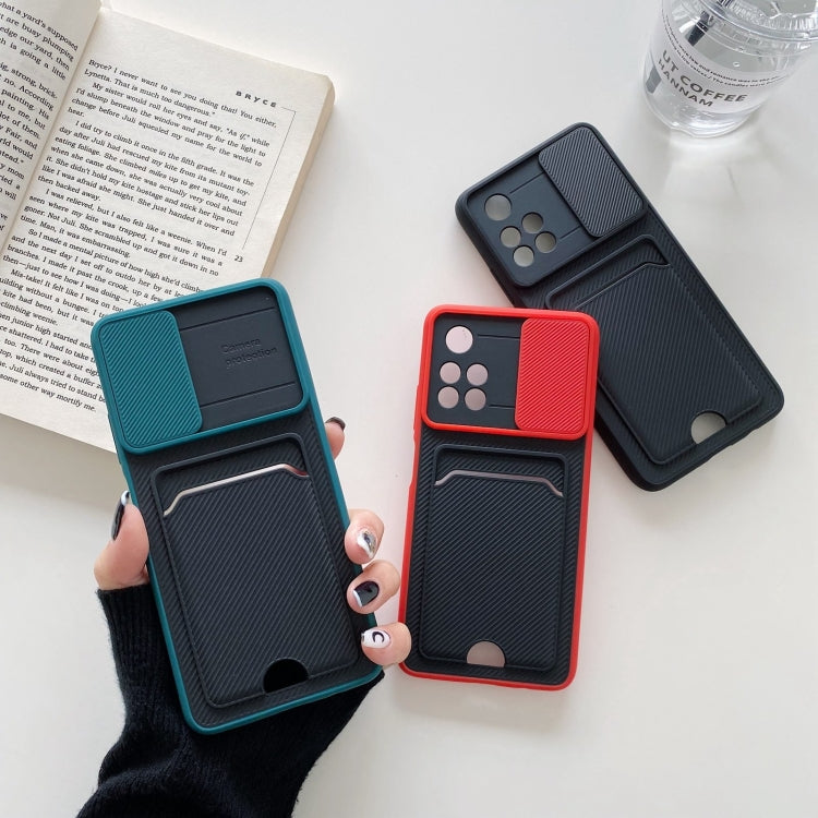 For Xiaomi Redmi Note 11 4G Foreign Version Sliding Camshield Card TPU + PC Case
