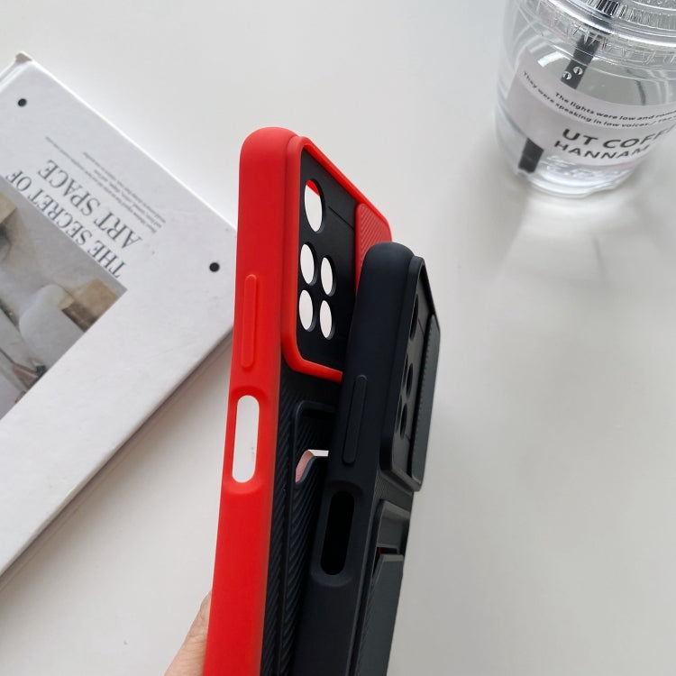 For Xiaomi Redmi Note 11 4G Foreign Version Sliding Camshield Card TPU + PC Case