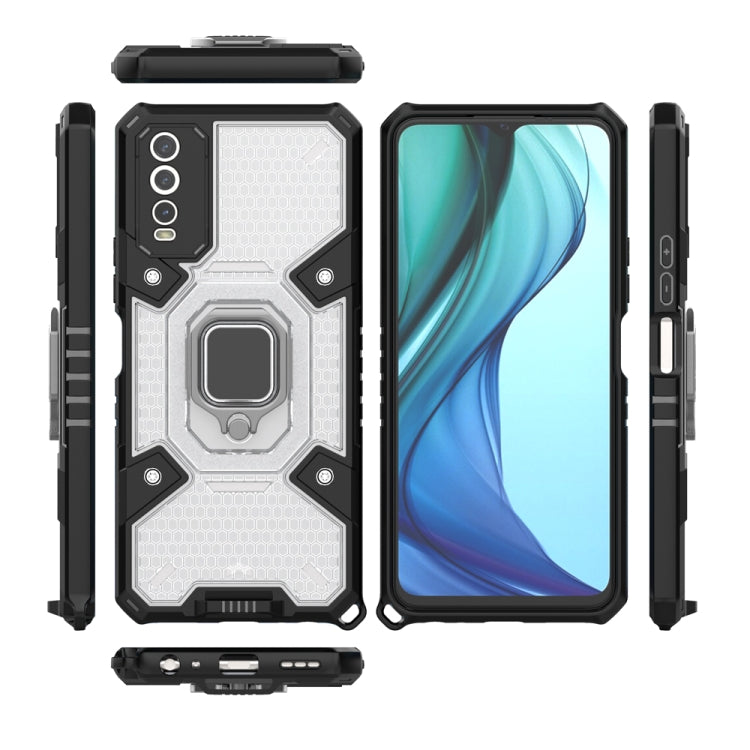 For vivo Y20 Space PC+TPU Shockproof Phone Case with Ring Holder