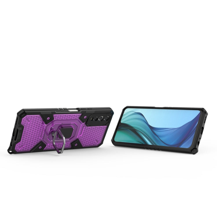 For vivo Y20 Space PC+TPU Shockproof Phone Case with Ring Holder