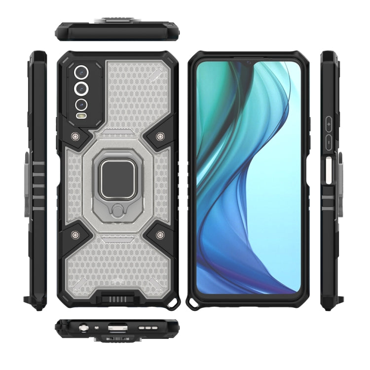 For vivo Y20 Space PC+TPU Shockproof Phone Case with Ring Holder