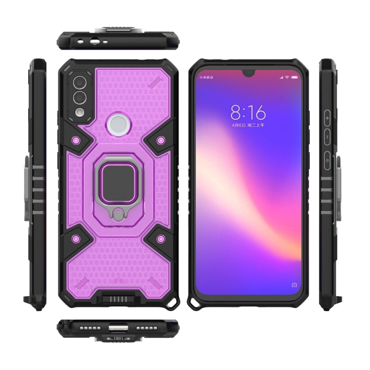 For Xiaomi Redmi Note 7 Space PC+TPU Shockproof Phone Case with Ring Holder