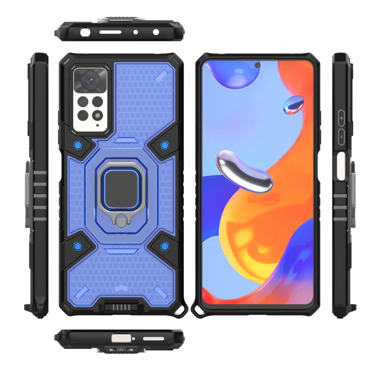 For Xiaomi Redmi Note 11 Pro 5G / 4G Global Space PC+TPU Shockproof Phone Case with Ring Holder