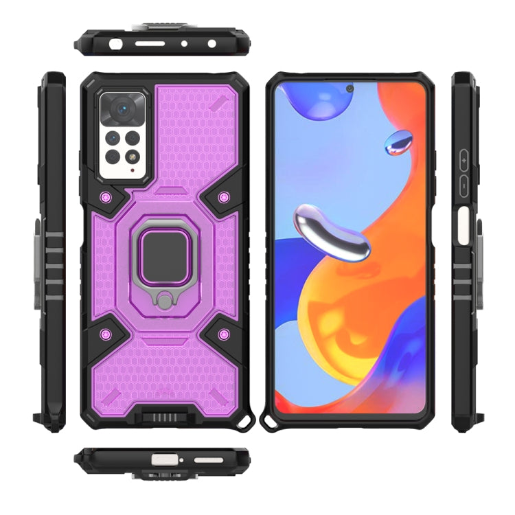 For Xiaomi Redmi Note 11 Pro 5G / 4G Global Space PC+TPU Shockproof Phone Case with Ring Holder