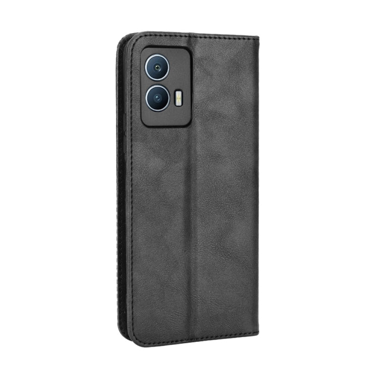 For vivo iQOO U5 5G Magnetic Buckle Retro Texture Leather Phone Case