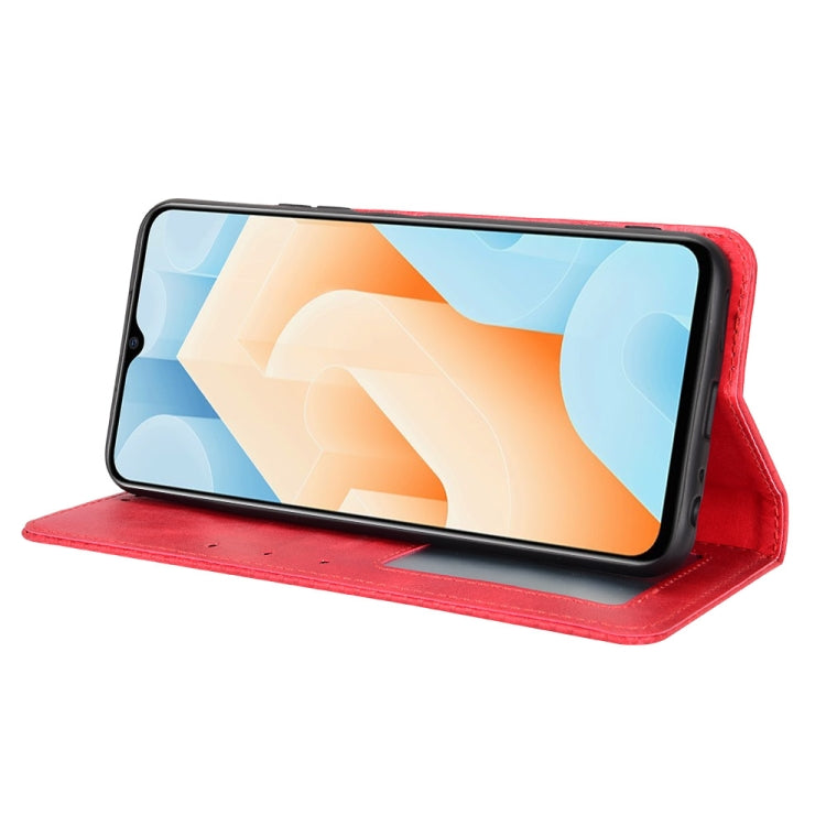 For vivo iQOO U5 5G Magnetic Buckle Retro Texture Leather Phone Case