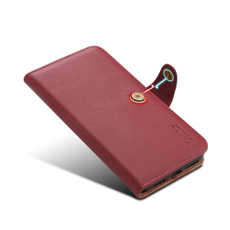 For iPhone XR Denior V2 Luxury Car Cowhide Horizontal Flip Leather Case with Wallet