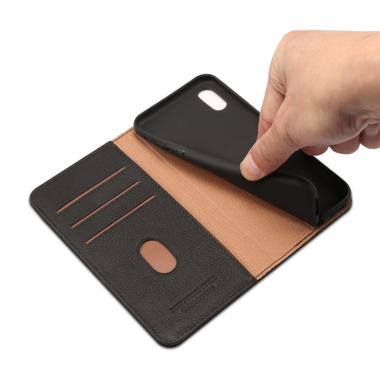 For iPhone XS Max Denior V2 Luxury Car Cowhide Horizontal Flip Leather Case with Wallet