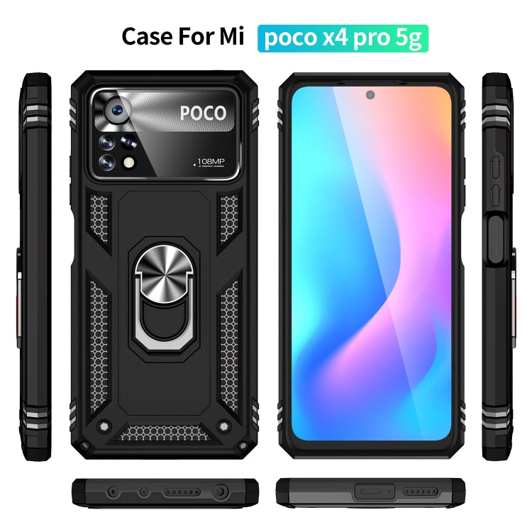For Xiaomi Poco X4 Pro 5G Shockproof TPU + PC Phone Case with Holder