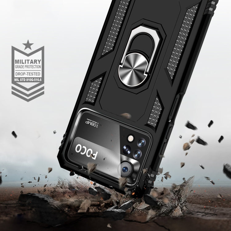 For Xiaomi Poco X4 Pro 5G Shockproof TPU + PC Phone Case with Holder